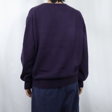 画像3: 90's Country Traditionals by PENDLETON USA製 Vネック コットンニットセーター XL (3)