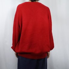 画像3: 90's LANDS' END USA製 Vネック コットンニットセーター L (3)