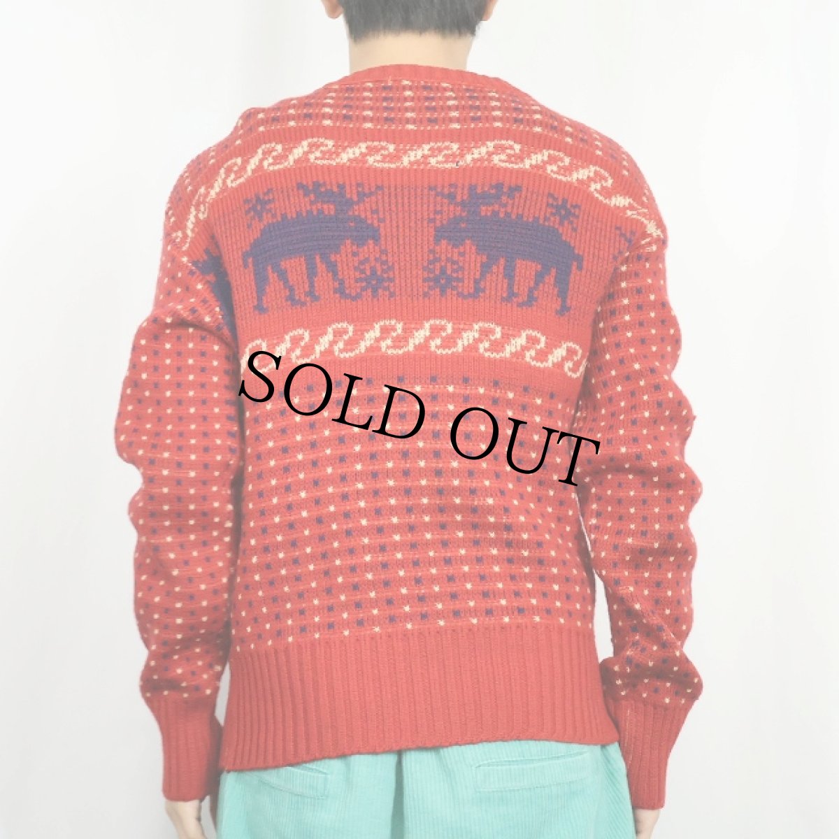 画像3: 50〜60's Macy's Men's Store ノルディック柄 ウールニットセーター (3)