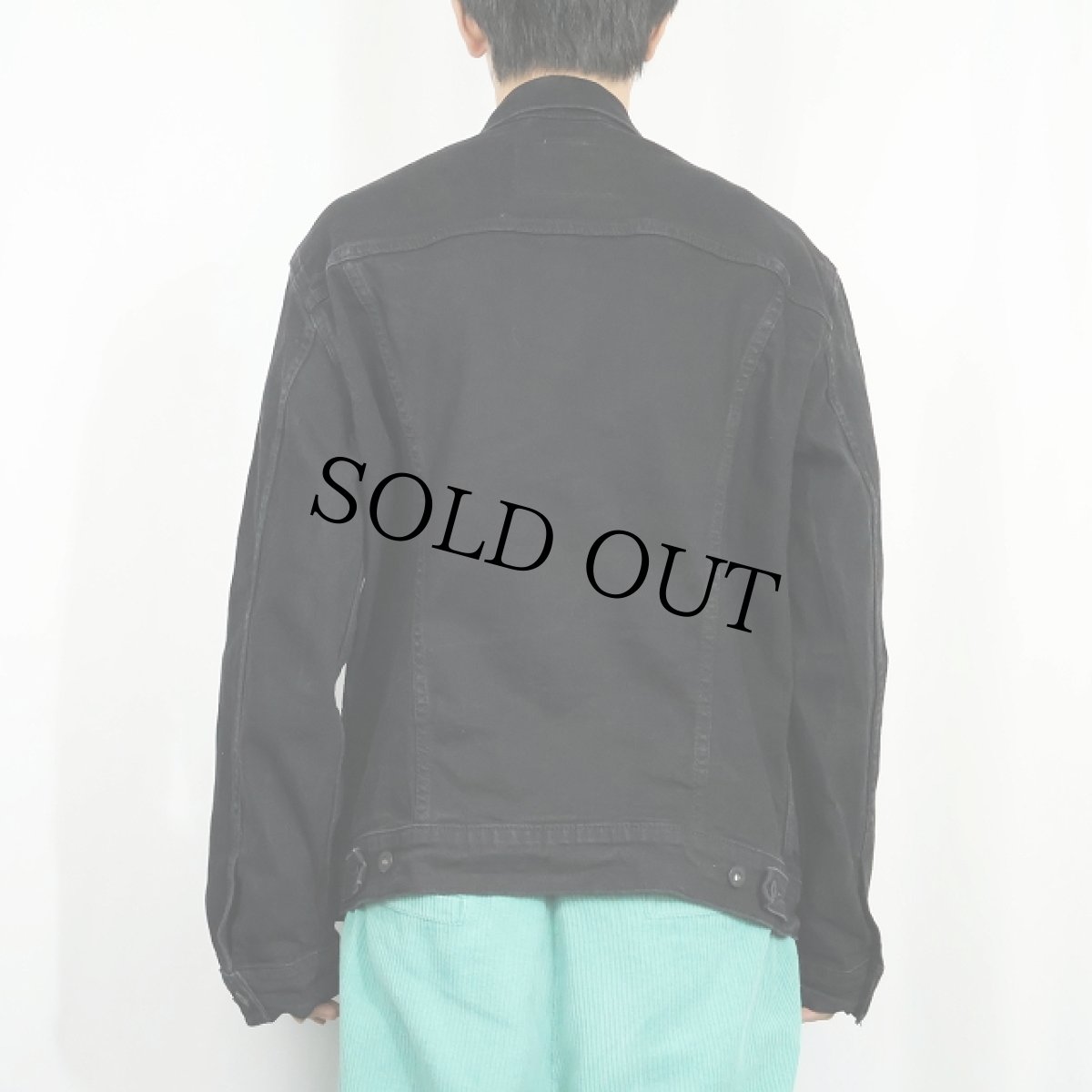 画像3: 【SALE】 Levi's ストレッチブラックデニムジャケット L (3)