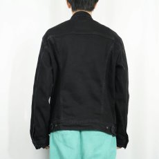 画像3: Levi's ストレッチブラックデニムジャケット L (3)