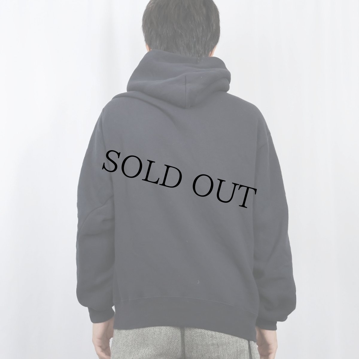 画像3: M.J.SOFFE 無地 スウェットジップパーカー BLACK M (3)