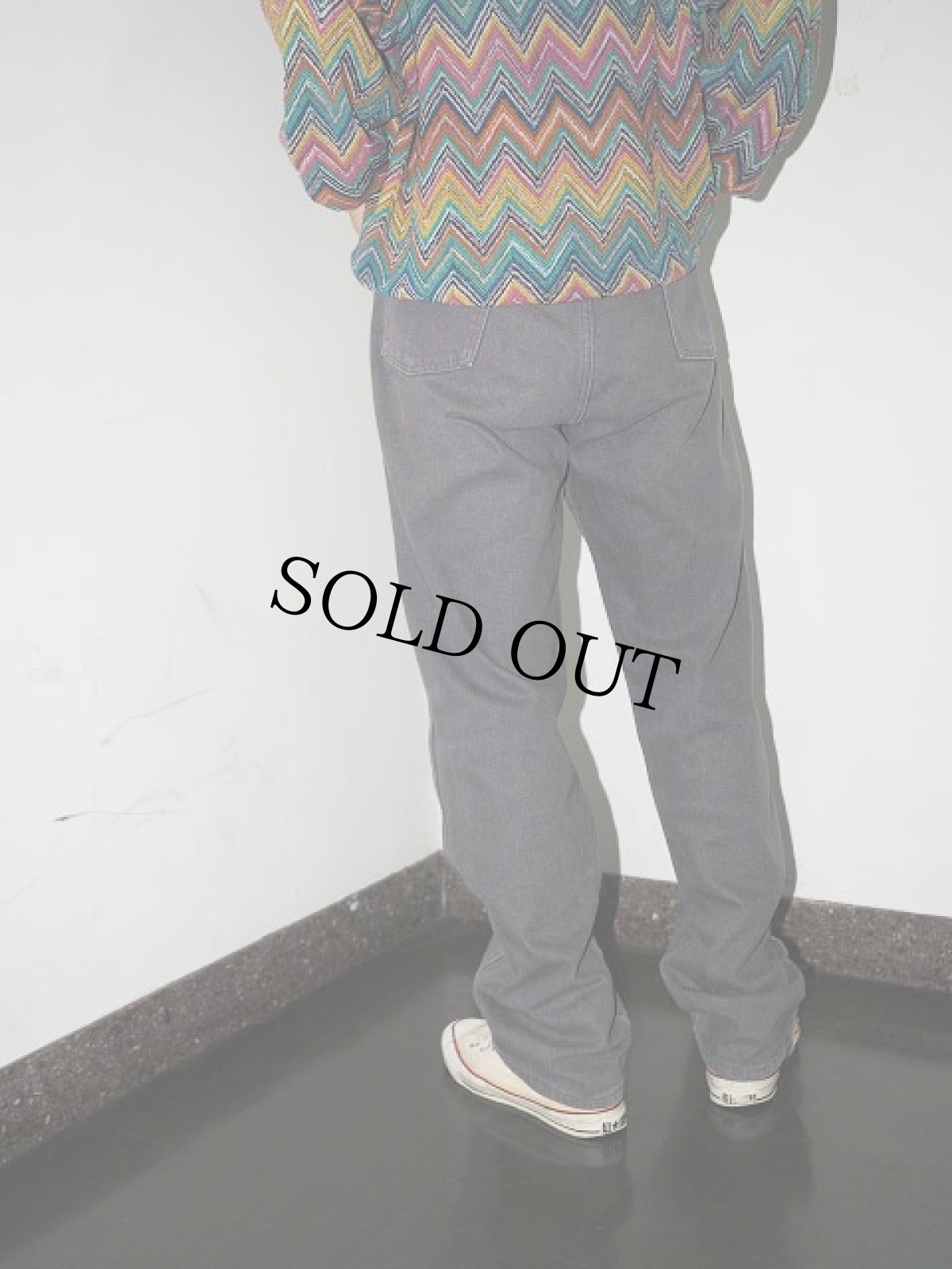 画像2: 80's Wrangler 13MWZ USA製 カラーデニムパンツ GRAY W35 (2)