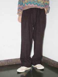 画像1: 60's ネップ混 2タック ウールスラックス W35 (1)