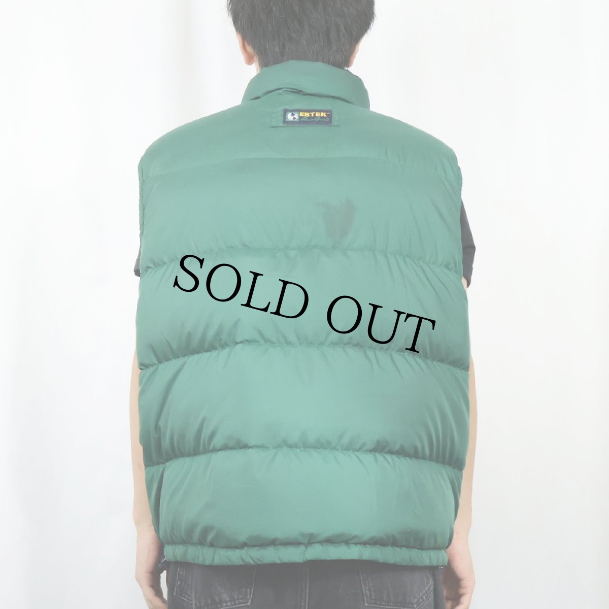 画像4: 90's Eddie Bauer EBTEK ロゴ刺繍 リバーシブル ダウンベスト L (4)