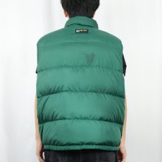 画像4: 90's Eddie Bauer EBTEK ロゴ刺繍 リバーシブル ダウンベスト L (4)