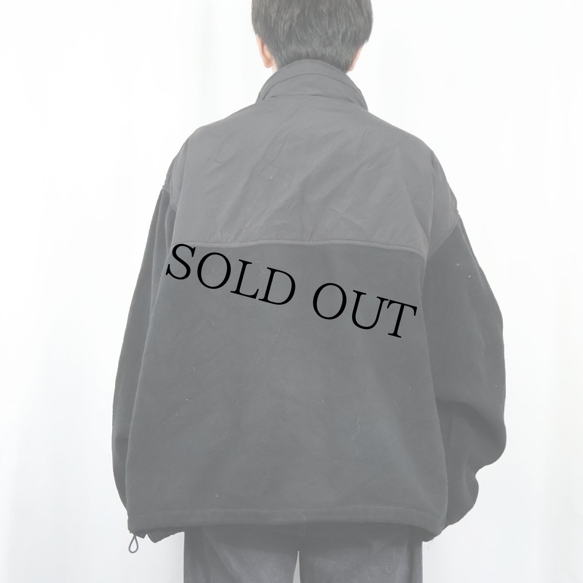 画像3: 90's Eddie Bauer EBTEK USA製 "POLARTEC" ナイロン切り替え フリースアノラックパーカー BLACK XXXL (3)