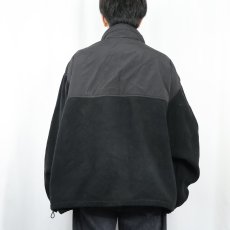 画像3: 90's Eddie Bauer EBTEK USA製 "POLARTEC" ナイロン切り替え フリースアノラックパーカー BLACK XXXL (3)