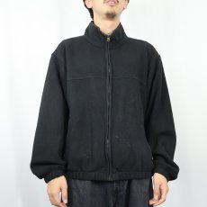 画像2: 90's Eddie Bauer EBTEK "POLARTEC" フリースジップジャケット BLACK M (2)