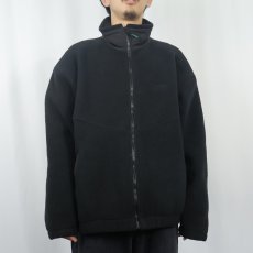 画像2: 90's Eddie Bauer EBTEK USA製 "POLARTEC" ロゴ刺繍 フリースジップジャケット BLACK L (2)