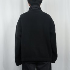 画像3: 90's Eddie Bauer EBTEK USA製 "POLARTEC" ロゴ刺繍 フリースジップジャケット BLACK L (3)