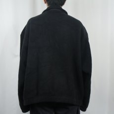 画像3: 90's Eddie Bauer EBTEK USA製 "POLARTEC" ロゴ刺繍 フリースジップジャケット BLACK XL (3)