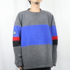 画像2: 90's Eddie Bauer EBTEK USA製 "POLARTEC" 切り替えデザイン フリースプルオーバー XL (2)