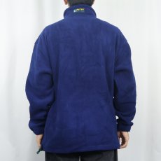 画像3: 90's Eddie Bauer EBTEK "POLARTEC" ハーフジップ フリースジャケット NAVY M タグ付き未使用 (3)