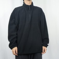 画像2: 90's Eddie Bauer EBTEK "POLARTEC" ハーフジップ フリースジャケット BLACK L (2)