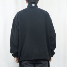 画像3: 90's Eddie Bauer EBTEK "POLARTEC" ハーフジップ フリースジャケット BLACK L (3)