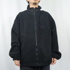 画像2: 90's Eddie Bauer EBTEK USA製 "POLARTEC" ロゴ刺繍 フリースジップジャケット BLACK XL (2)