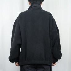 画像3: 90's Eddie Bauer EBTEK USA製 "POLARTEC" ロゴ刺繍 フリースジップジャケット BLACK XL (3)