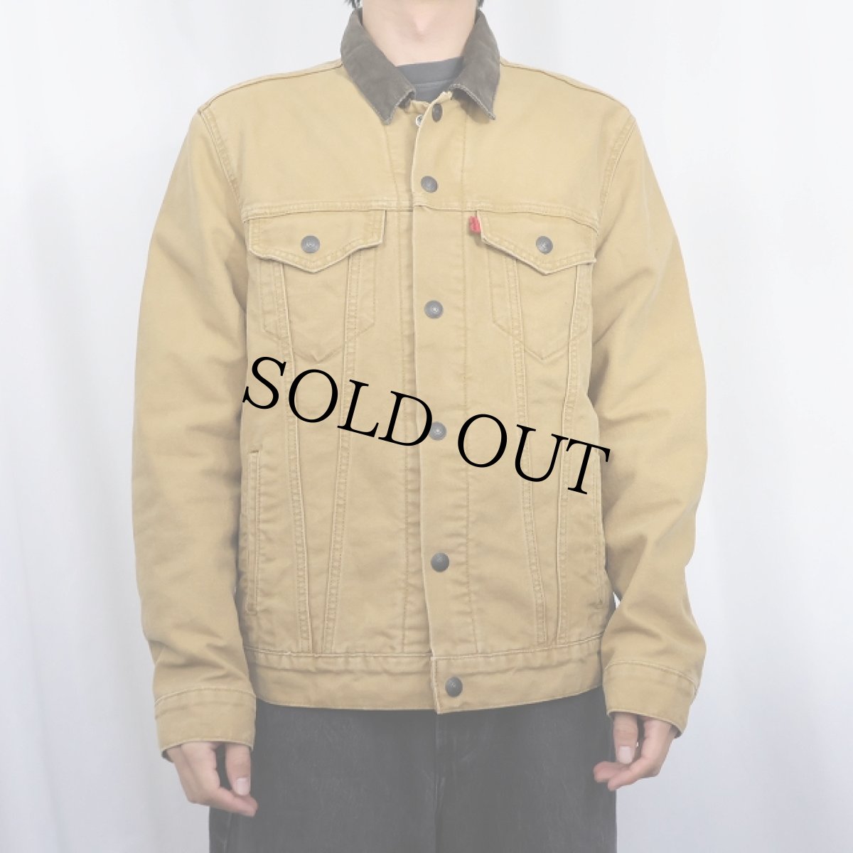 画像4: Levi's 72890 チェック柄ライナー コットンキャンバスジャケット M (4)