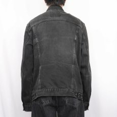 画像3: Levi's ブラックデニムジャケット XL (3)