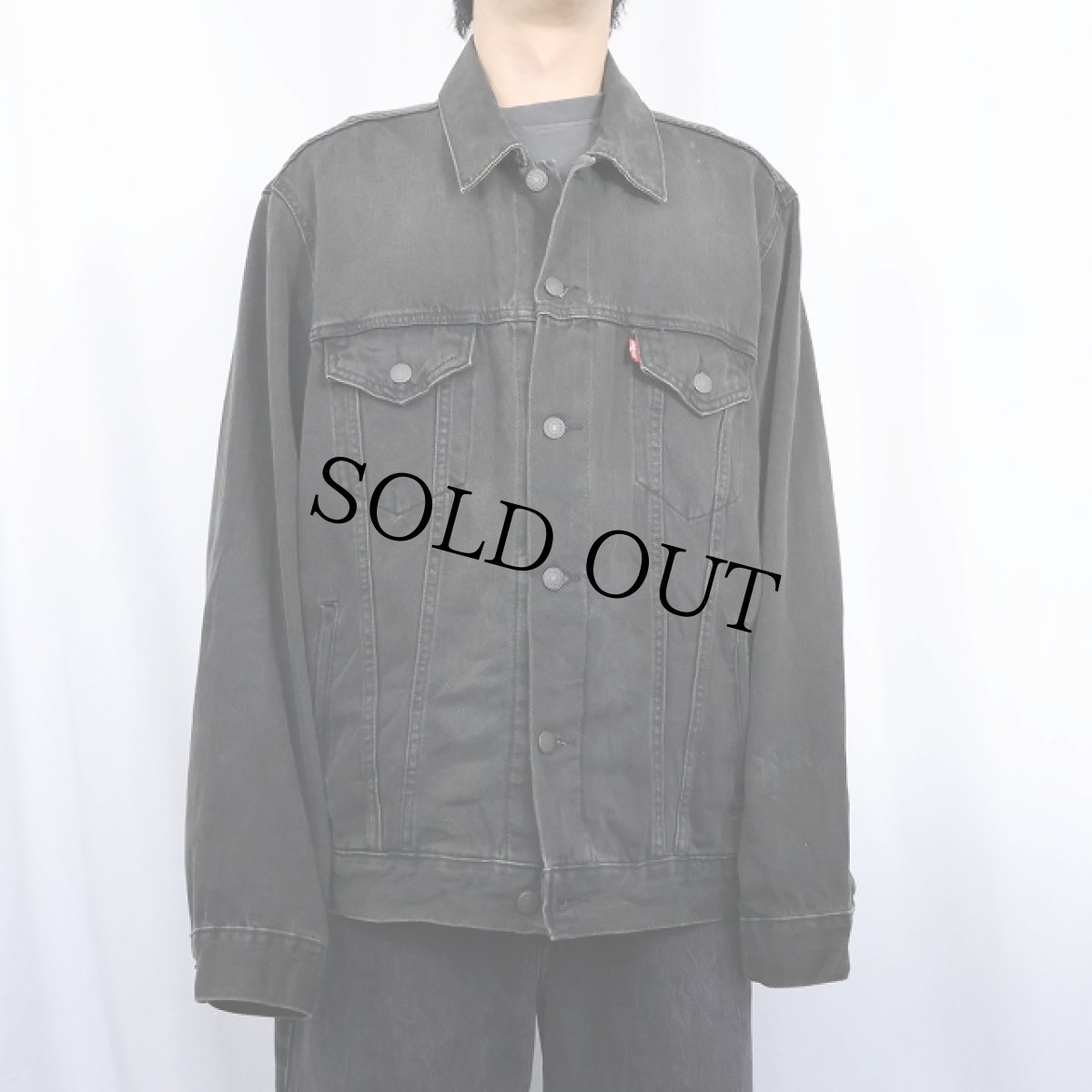 画像4: Levi's 77380 ブラックデニムジャケット L (4)