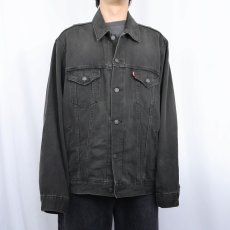 画像4: Levi's 77380 ブラックデニムジャケット L (4)