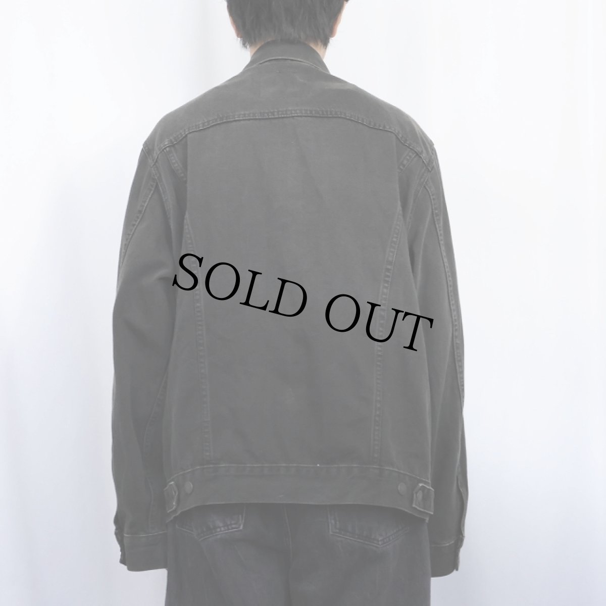 画像5: Levi's 77380 ブラックデニムジャケット L (5)