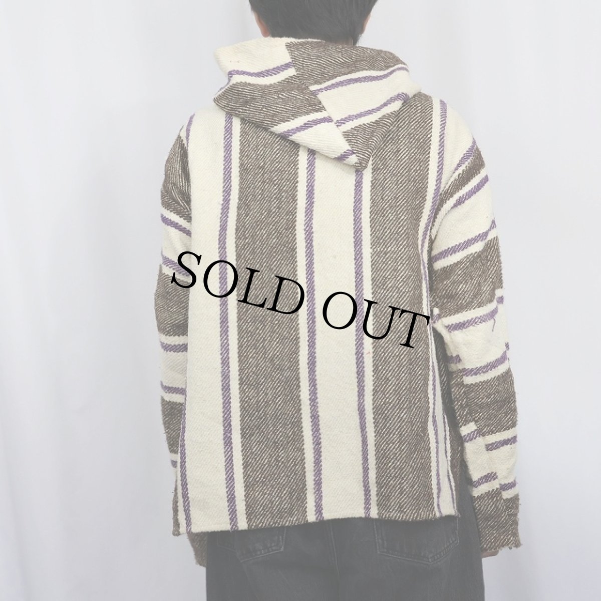 画像3: 80〜90's ストライプ柄 メキシカンパーカー (3)