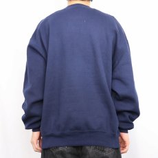 画像3: 90's RUSSELL ATHLETIC USA製 前V 無地スウェット NAVY XXL (3)