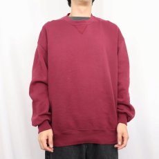 画像2: 90's RUSSELL ATHLETIC USA製 前V 無地スウェット XL (2)