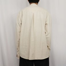 画像3: ARAN SWEATER MARKET バンドカラー コットンシャツ M (3)