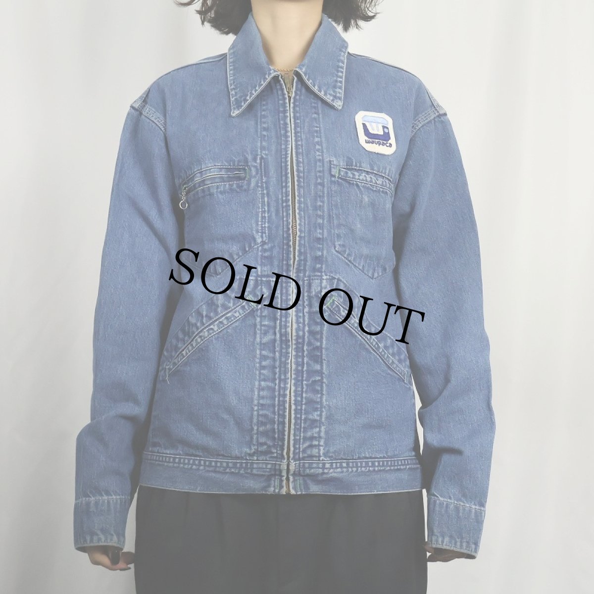 画像2: 70's OSH KOSH USA製 ワッペン付き デニムジップジャケット SIZE40 (2)