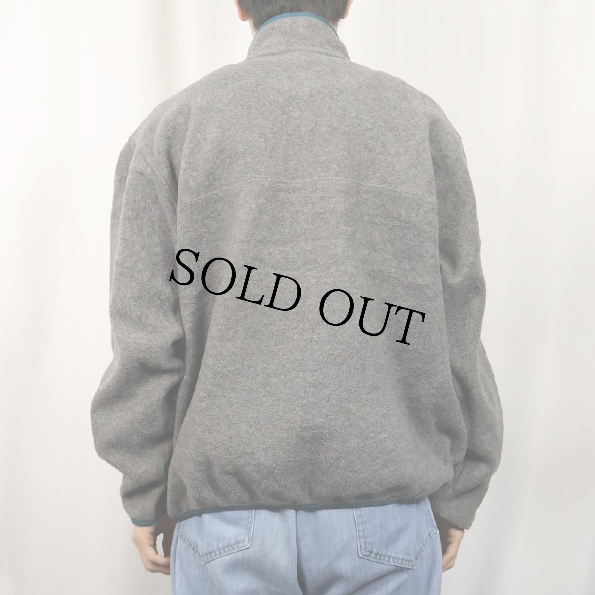 画像3: 80〜90's L.L.Bean USA製 筆記体ロゴ刺繍 ハーフスナップフリースジャケット L (3)