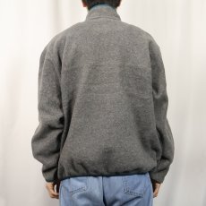 画像3: 80〜90's L.L.Bean USA製 筆記体ロゴ刺繍 ハーフスナップフリースジャケット L (3)