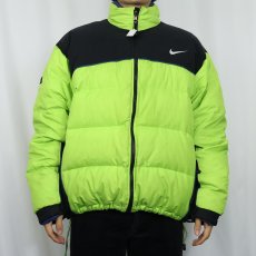 画像2: 2000's NIKE ACG "THERMAL LAYER 2" ロゴ刺繍 2トーン ダウンジャケット L (2)