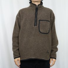 画像2: 90's NIKE ACG 犬タグ ロゴ刺繍 ボアフリースジャケット M (2)