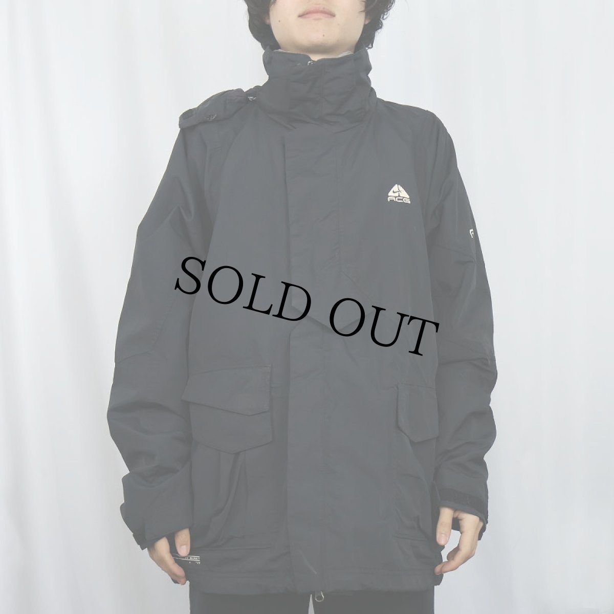 画像2: NIKE ACG "OUTER LAYER 3" ナイロンシェルジャケット BLACK L (2)