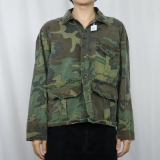 画像2: 80's〜 BLACK SHEEP ウッドランドカモ柄 コットンジャケット  (2)