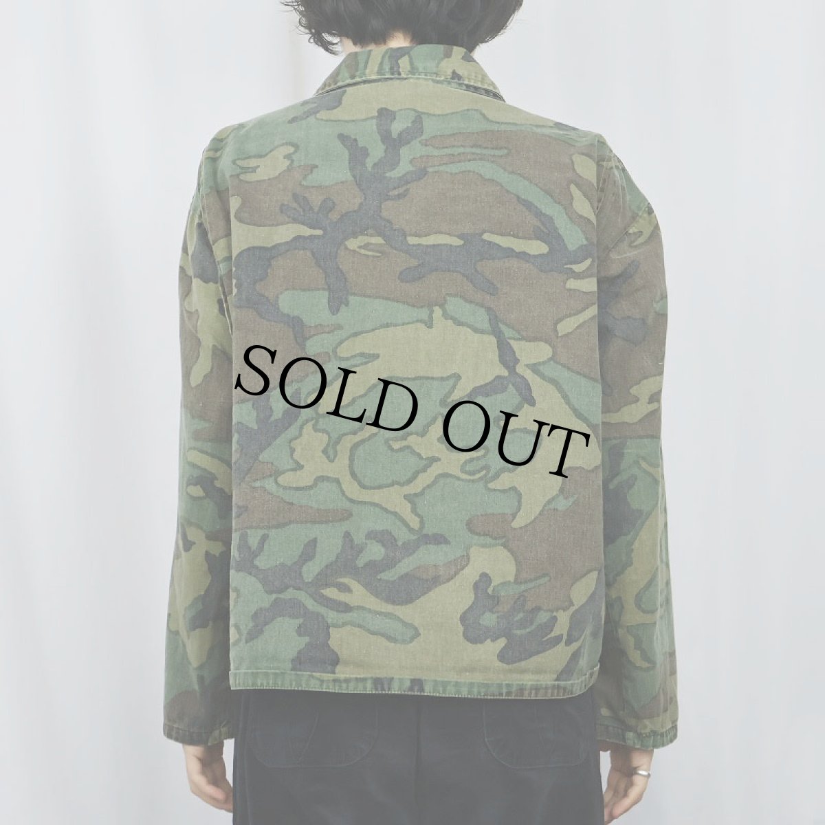 画像3: 80's〜 BLACK SHEEP ウッドランドカモ柄 コットンジャケット  (3)