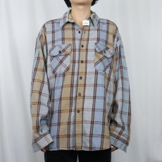 画像2: 70〜80's FIVE BROTHERS USA製 チェック柄 ヘビーネルシャツ 2XL (2)