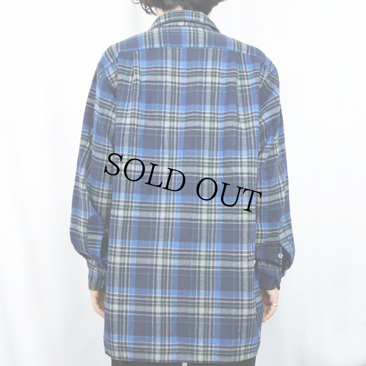 画像3: 70's PENDLETON USA製 チェック柄 ウールシャツ SIZE17 1/2 (3)