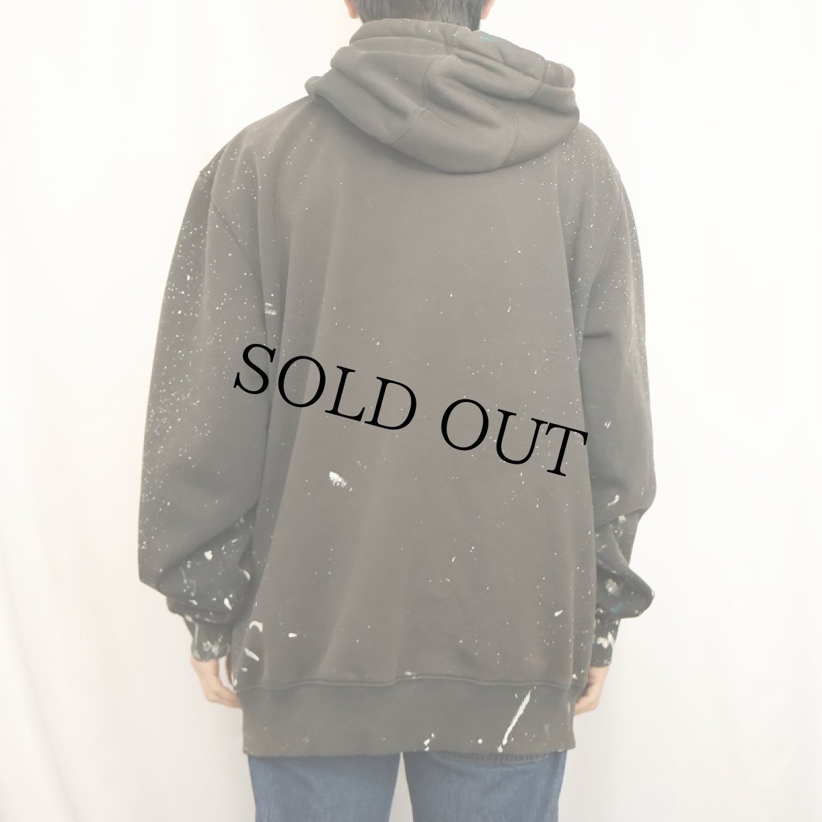 画像3: Carhartt ペンキペイント スウェットフーディー L (3)