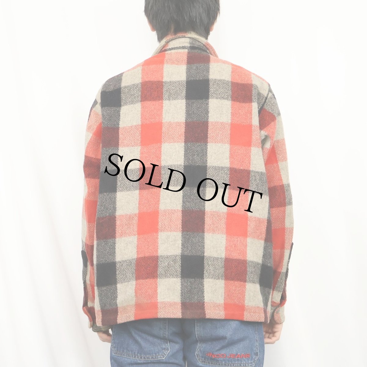 画像3: 50's Woolrich ブロックチェック柄 ウールジャケット SIZE16 (3)
