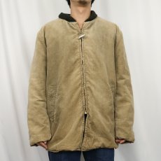 画像2: 〜60's Sportswear キルティングライナー 中綿入り コーデュロイファラオジャケット (2)