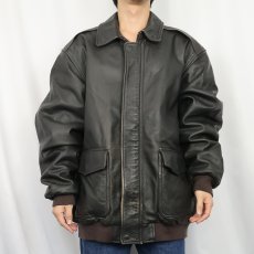 画像2: L.L.Bean USA製 "A-2 TYPE" フライトレザージャケット XL (2)