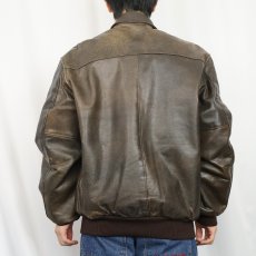 画像3: 80〜90's L.L.Bean USA製 "A-2 TYPE" フライトレザージャケット BROWN SIZE40TALL (3)