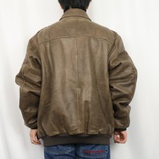 画像3: L.L.Bean "A-2 TYPE" フライトレザージャケット BROWN XL (3)