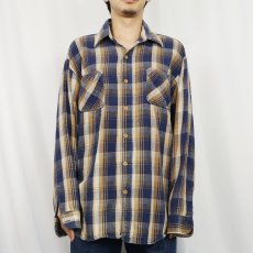 画像2: 80's BIG MAC USA製 チェック柄 ヘビーネルシャツ XL (2)