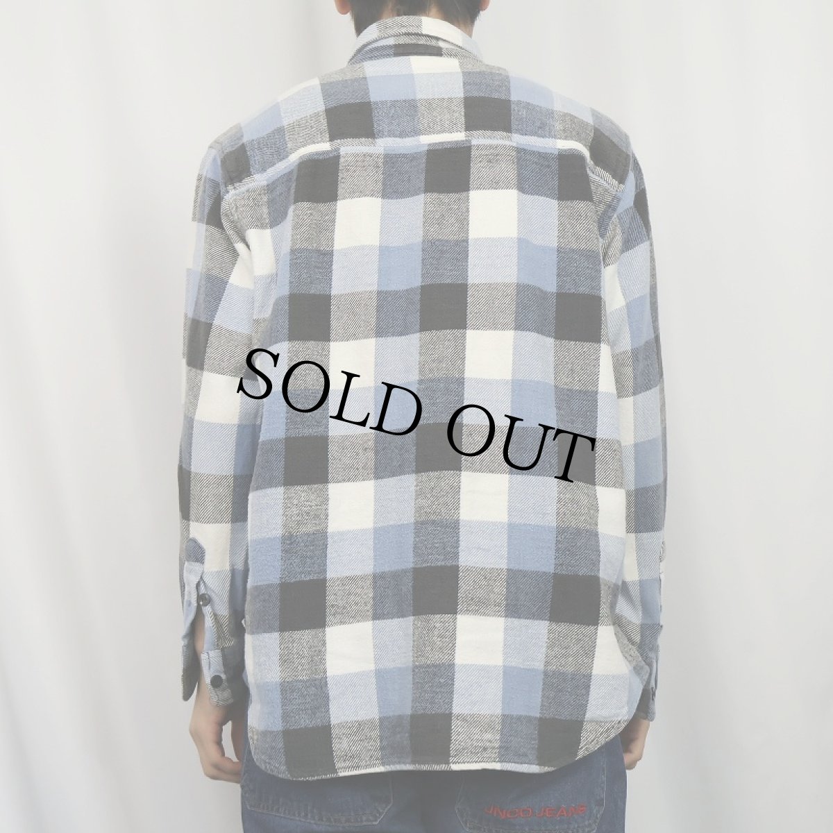 画像3: OPEN COUNTRY ブロックチェック柄 ヘビーネルシャツ L (3)