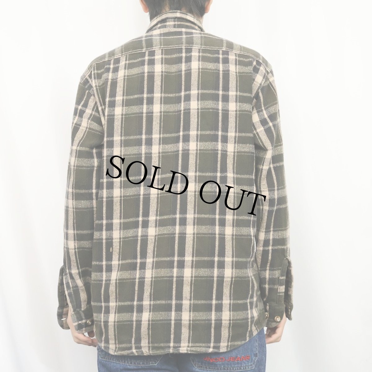 画像3: 90's FIVE BROTHER チェック柄 ヘビーネルシャツ S (3)